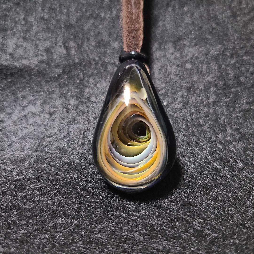 【玉響glass】タイムトンネルペンダント ポリシリケイトガラス 一品物