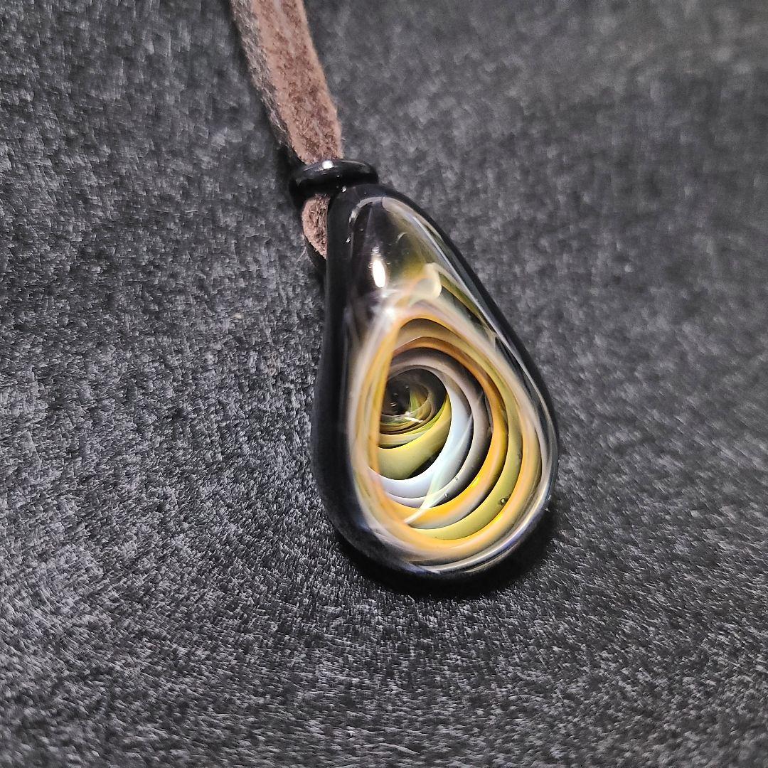 【玉響glass】タイムトンネルペンダント ポリシリケイトガラス 一品物