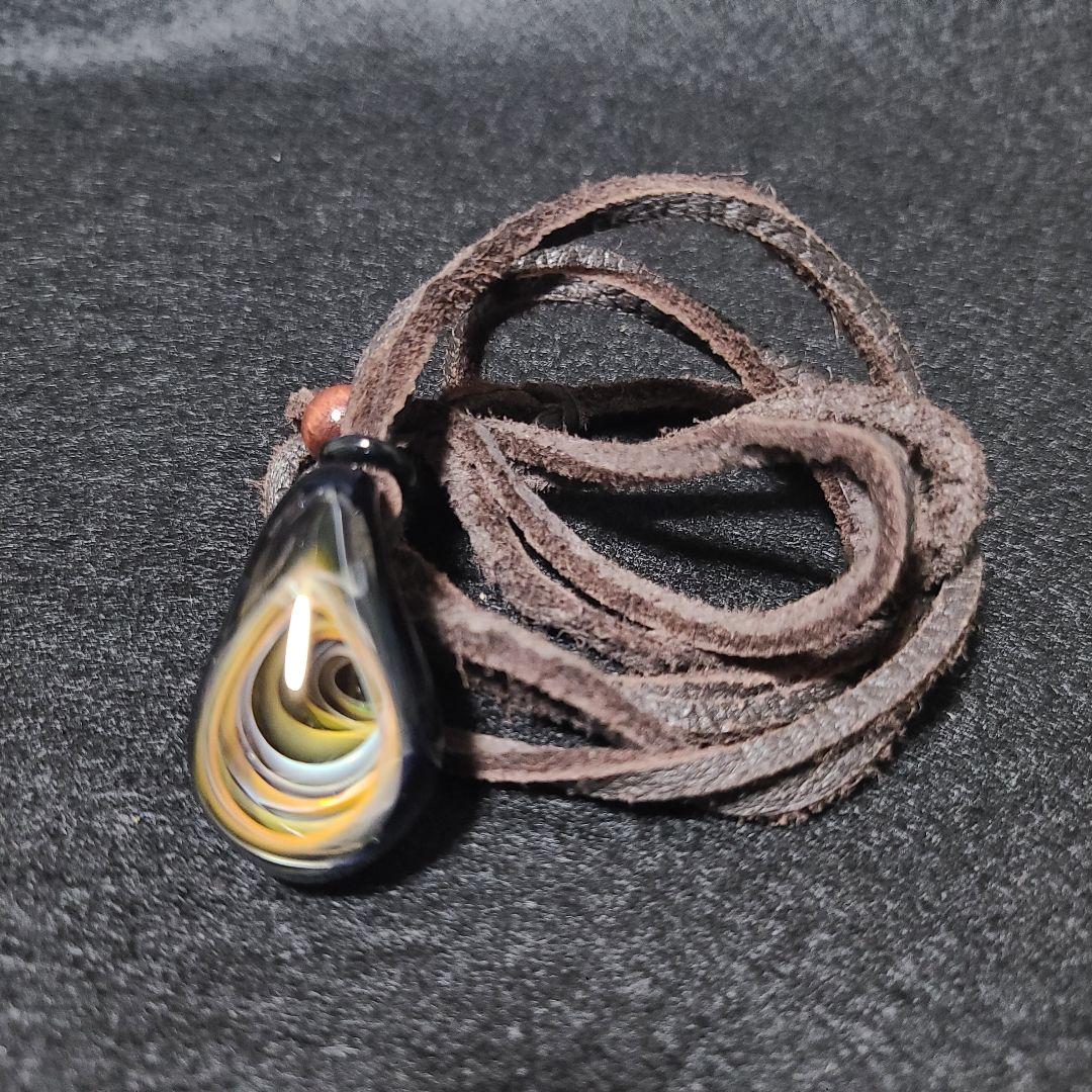 【玉響glass】タイムトンネルペンダント ポリシリケイトガラス 一品物