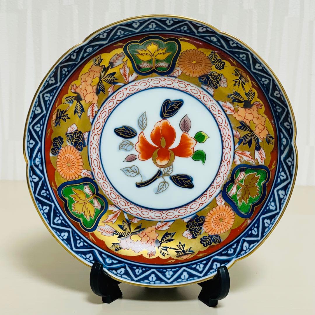 有田焼 日肥其泉 昭和年製 極錦金彩 古伊万里様式 皿 14.5cm 5枚セット