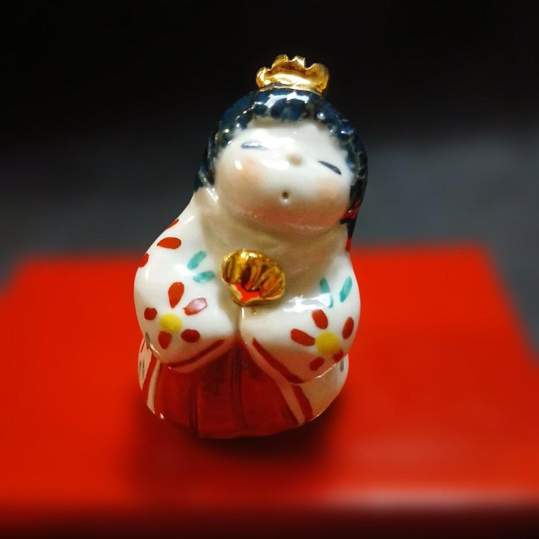 ひな人形(陶器 男雛/女雛/三人官女/左近の桜/ 右近の橘/大小台座