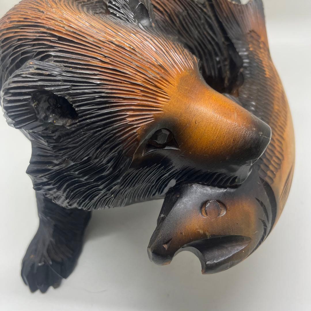 良品 北海道 木彫り 熊 銘あり 政広作 レア！ - メルカリ