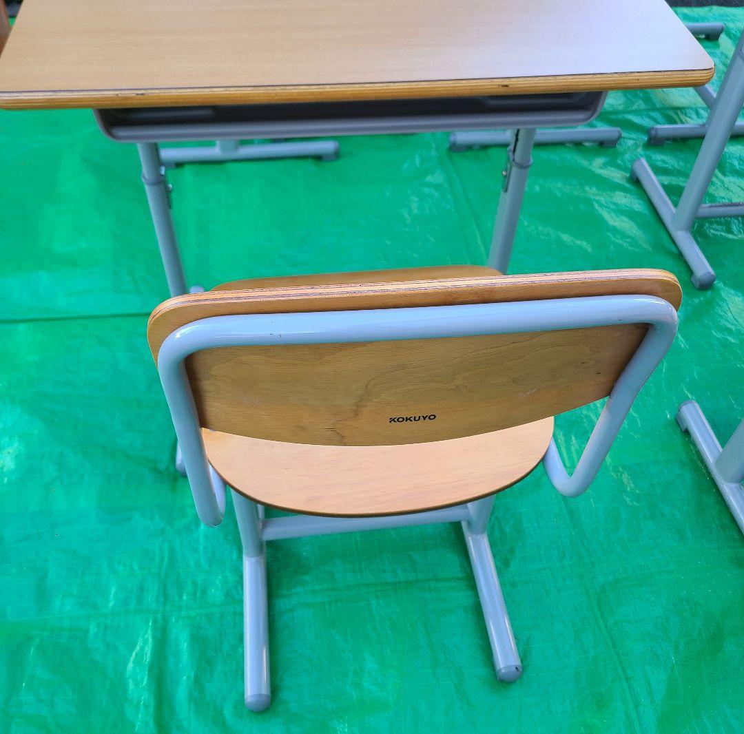 【極美品/椅子・机9セット】KOKUYO 学校机 高さ調節可能