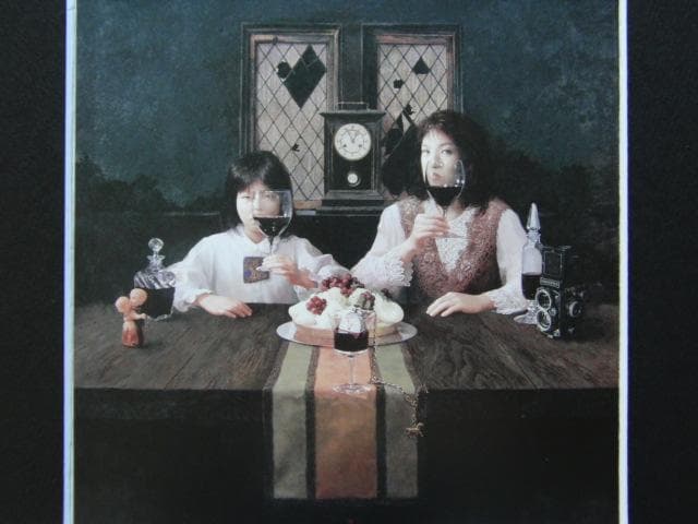 平澤篤、【La Dolce Vita】、希少な画集画、新品高級額・額装付