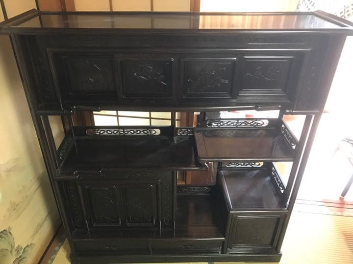 飾り棚 黒檀