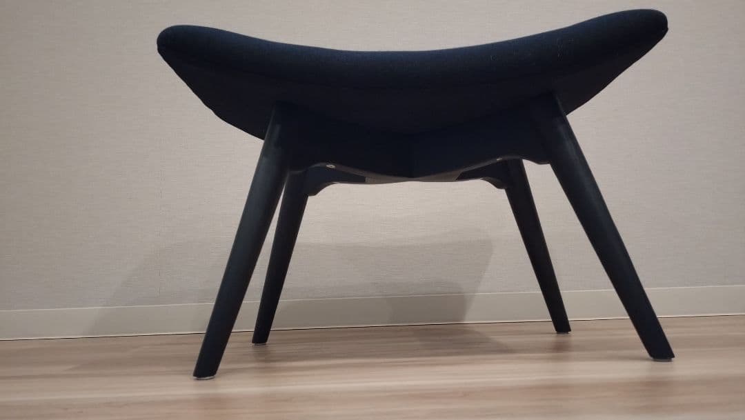 ★美品　オットマン　ファブリック　ブラック