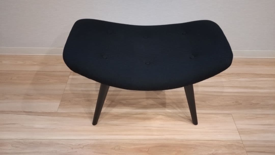 ★美品　オットマン　ファブリック　ブラック