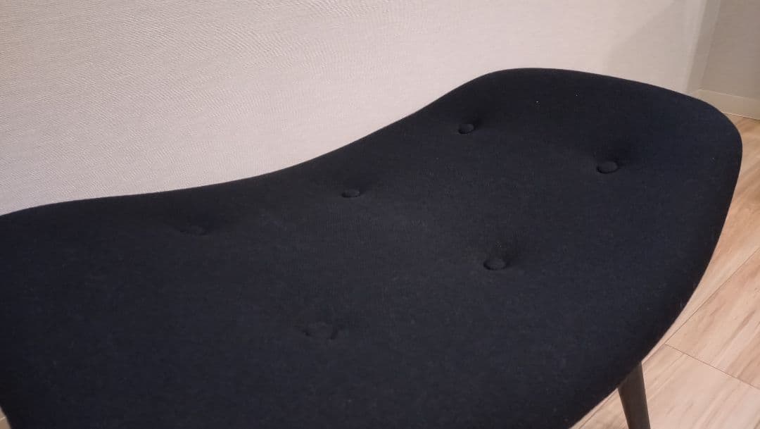 ★美品　オットマン　ファブリック　ブラック