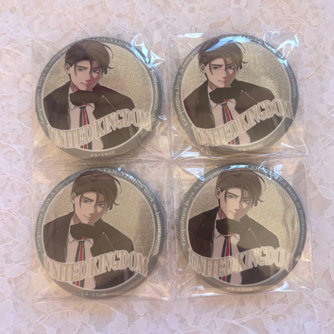 FavoteriA 地政学ボーイズ イギリス 缶バッジ 4点セット - メルカリ
