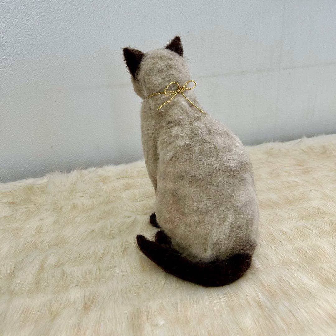 羊毛フェルト猫・シャム猫・ハンドメイド・