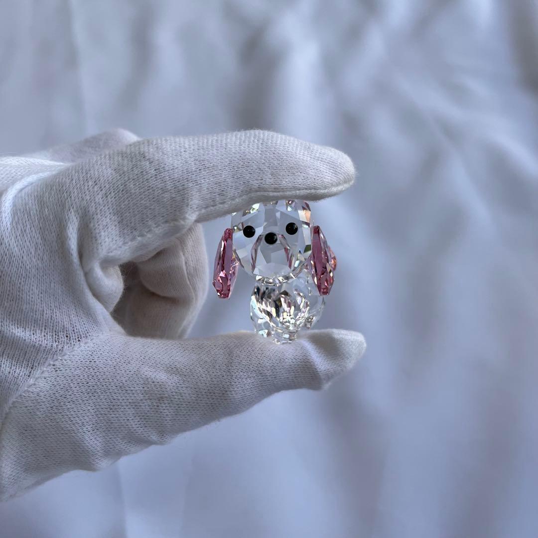 【新品未使用】スワロフスキー　パピー　ロージー　プードル　クリスタルベース付き