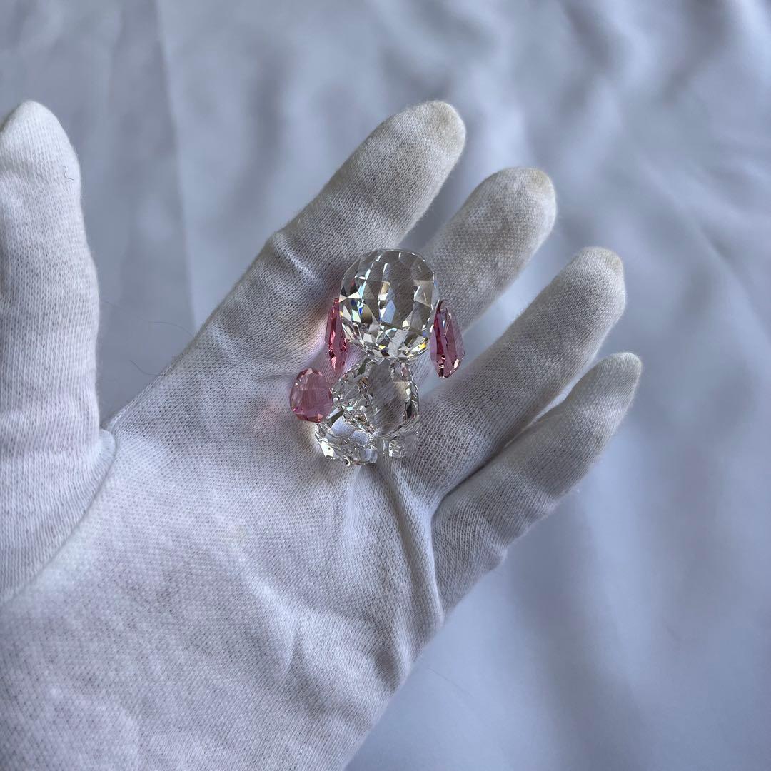 【新品未使用】スワロフスキー　パピー　ロージー　プードル　クリスタルベース付き