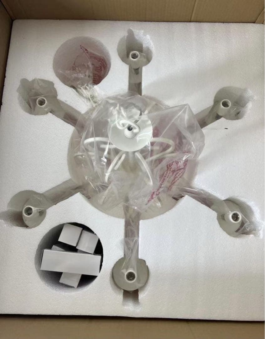 シャンデリア LED対応 おしゃれ 6灯 ホワイト 白 艶消し マット ルイーズ