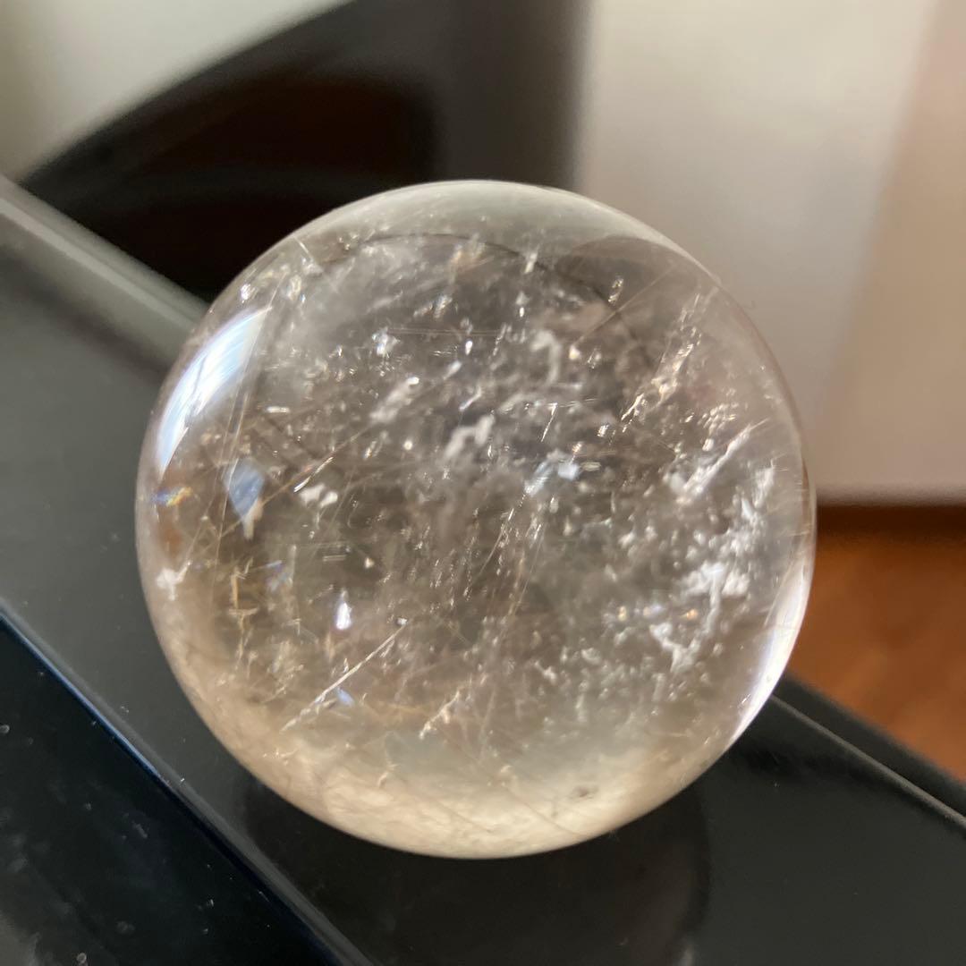 のらさま専用　ルチルクォーツ　スフィア　天然石置物　C159