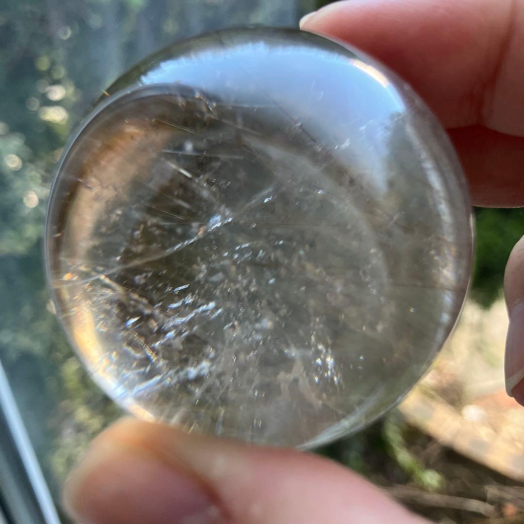 のらさま専用　ルチルクォーツ　スフィア　天然石置物　C159