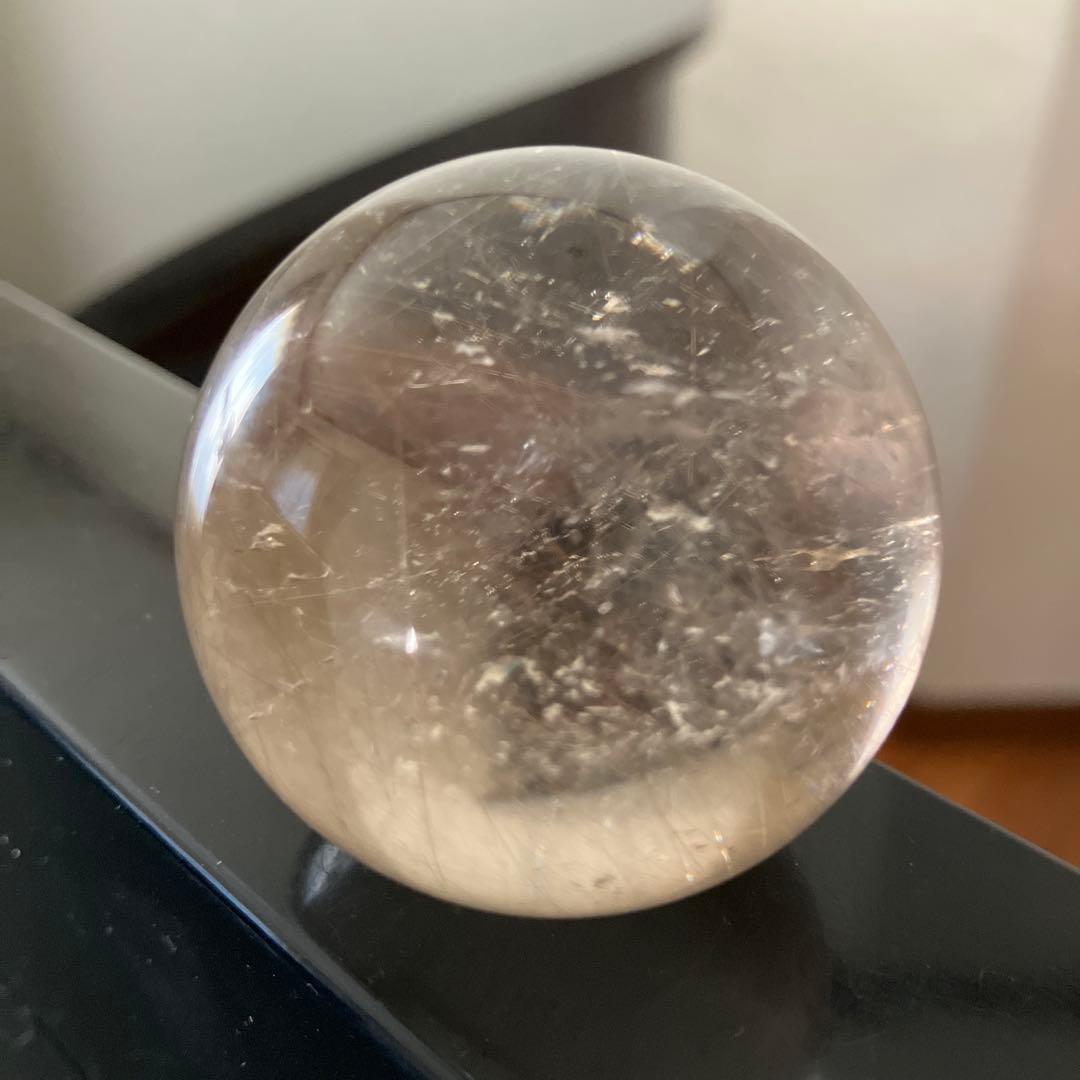 のらさま専用　ルチルクォーツ　スフィア　天然石置物　C159