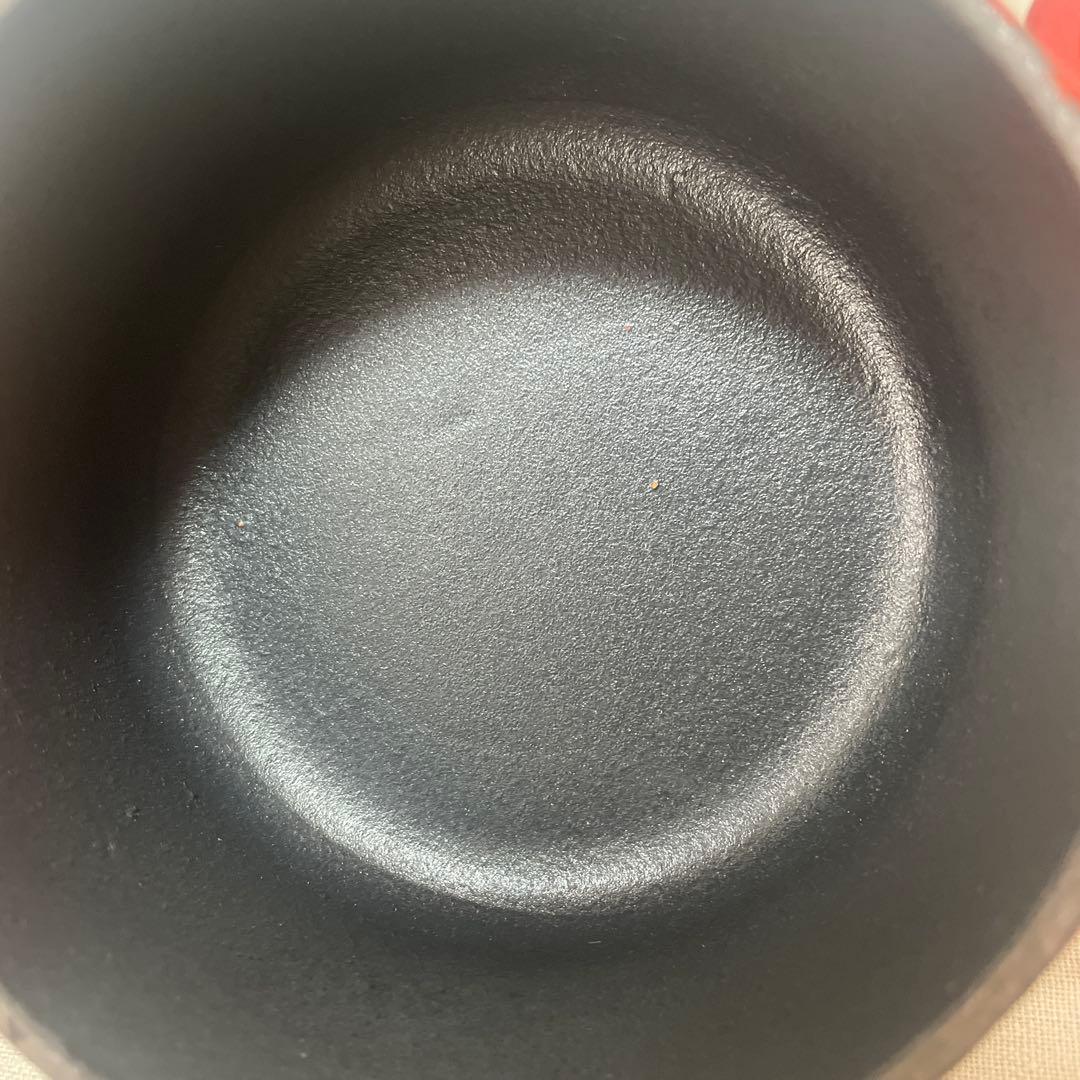 《未使用》赤 LE CREUSET レア物 ルクルーゼ　ミニ・ココット　鋳鉄