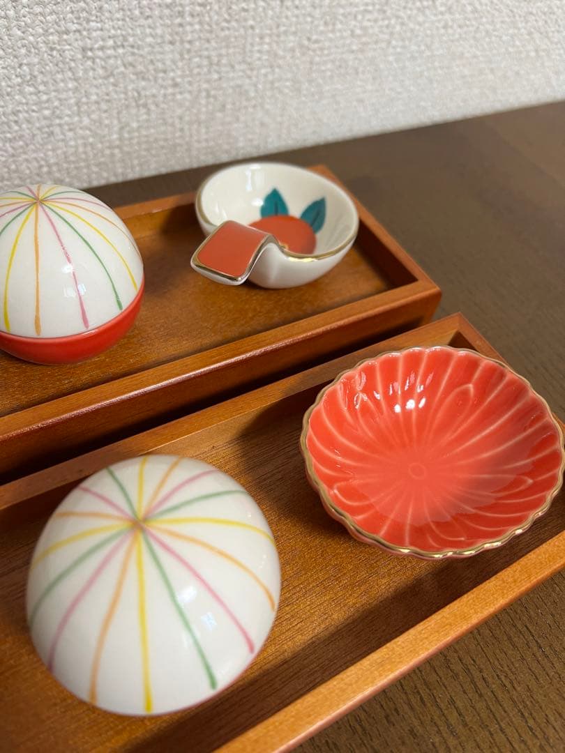 朱色小鉢3種6点セット