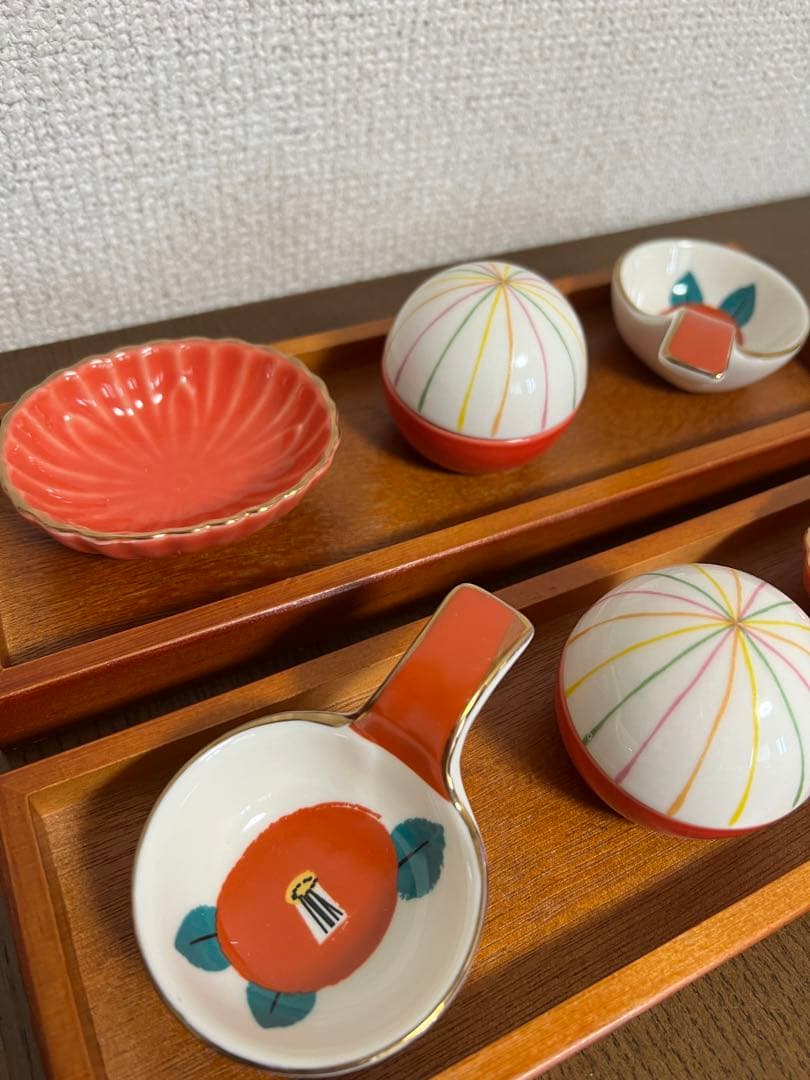 朱色小鉢3種6点セット