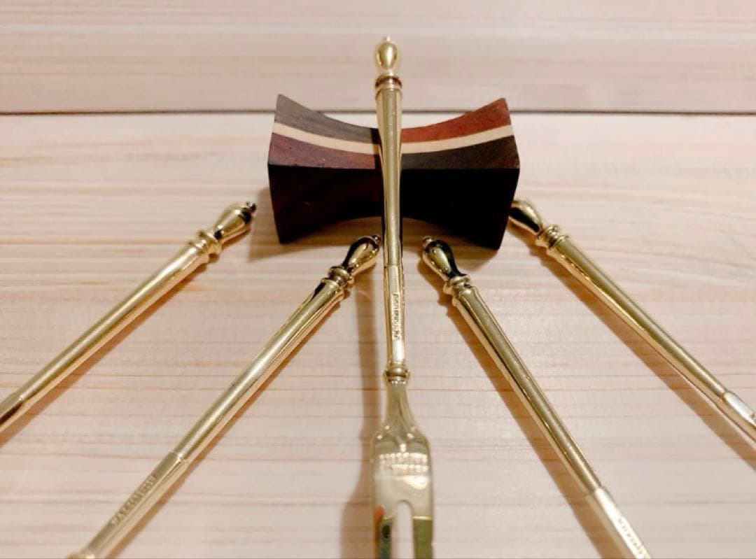 W&S Sorensen・デンマーク、純銀925Sフルーツフォーク・５本セット