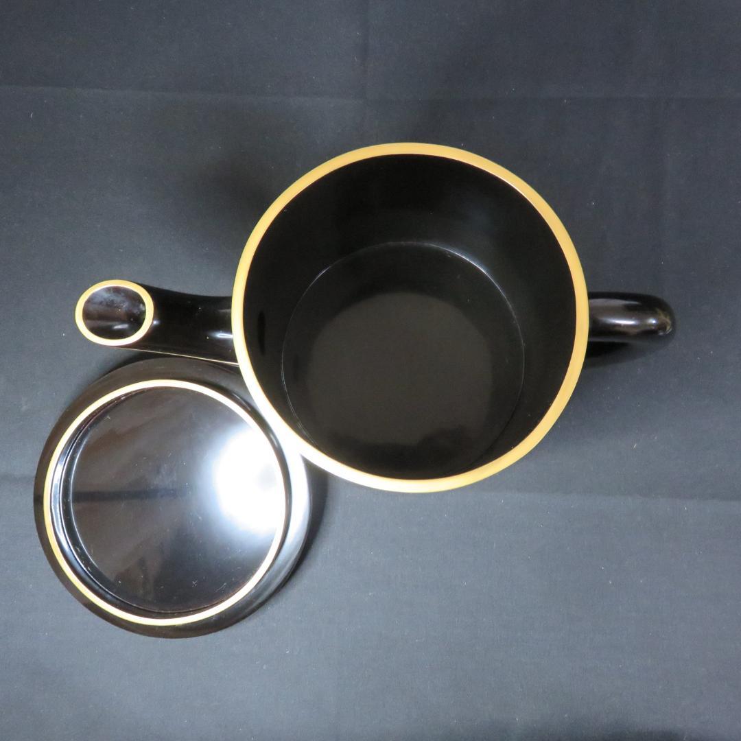 湯桶 黒漆塗 茶道具 美品 水注 湯斗 茶器