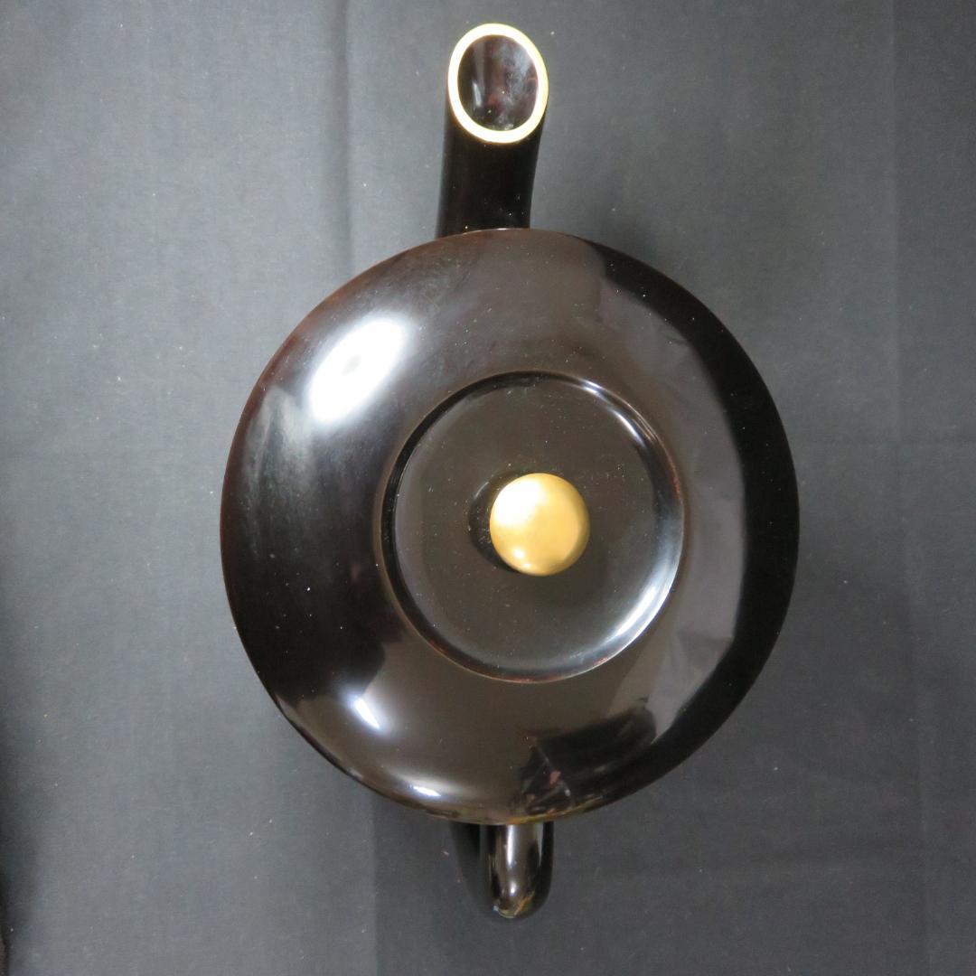 湯桶 黒漆塗 茶道具 美品 水注 湯斗 茶器