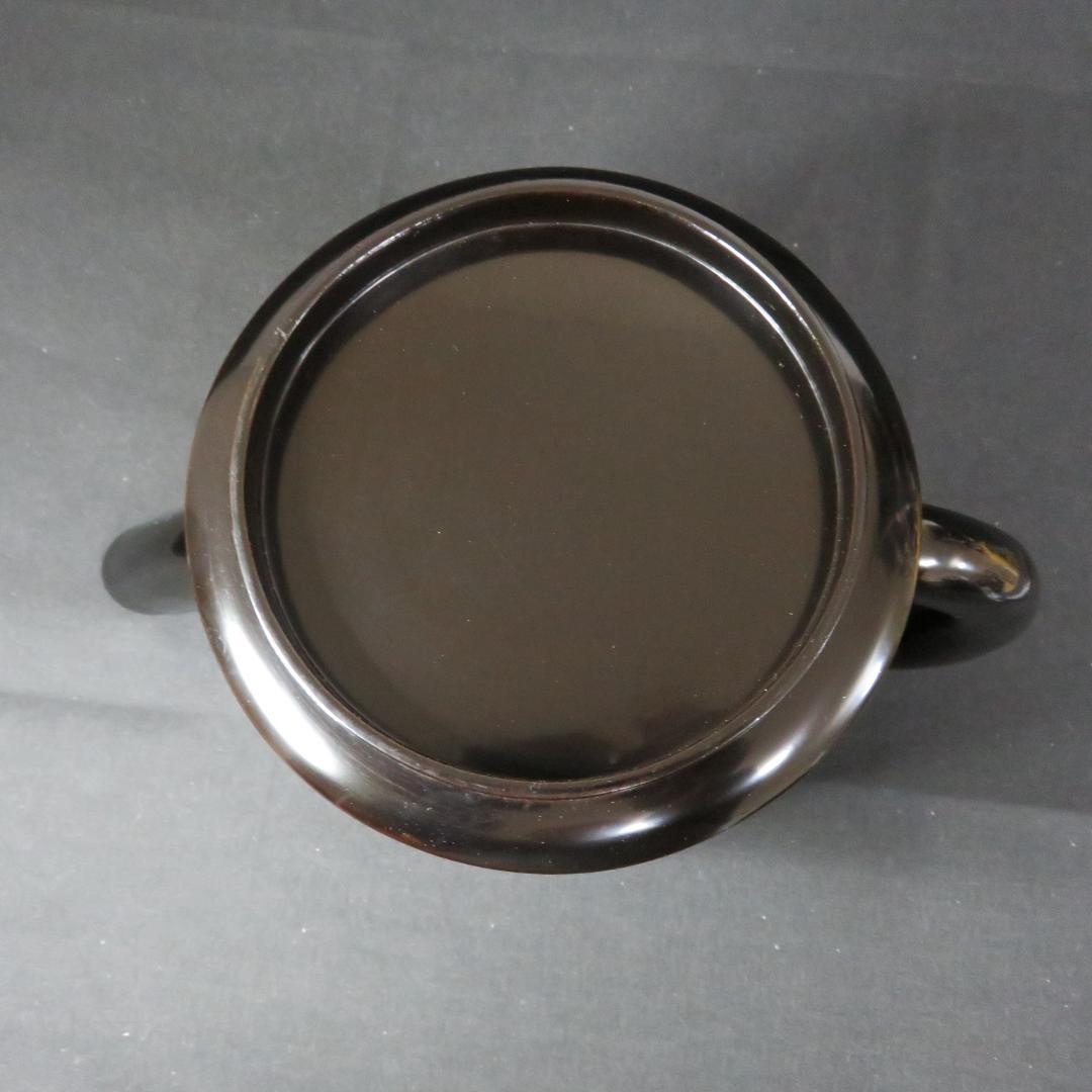湯桶 黒漆塗 茶道具 美品 水注 湯斗 茶器