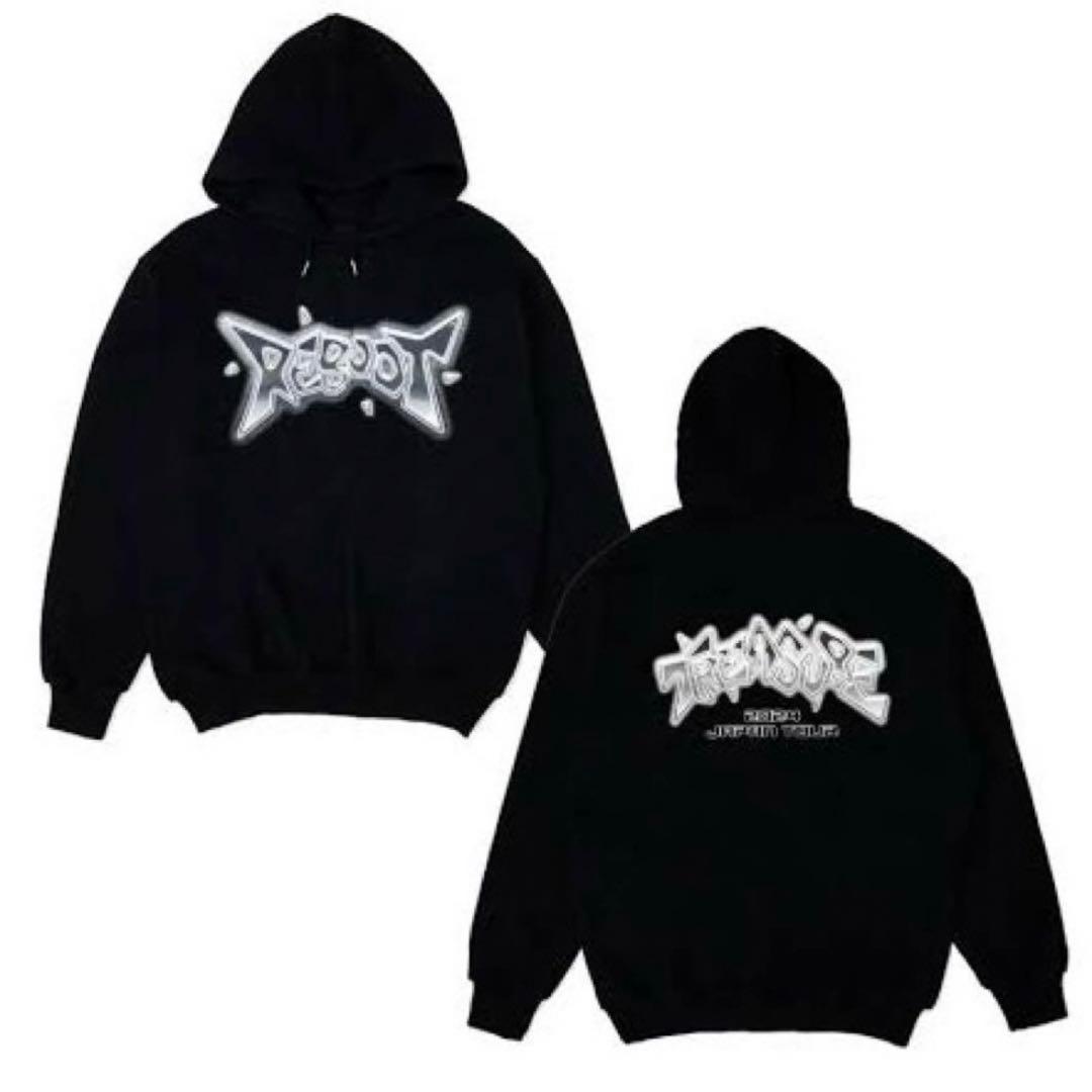 TREASURE REBOOT 黒 フーディ パーカー - メルカリ