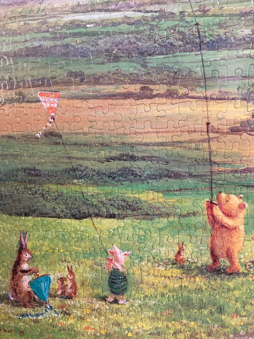 千P⑨ディズニーくまのプーさん　ジグソーパズル　木額55×77㎝　完成品　極美品