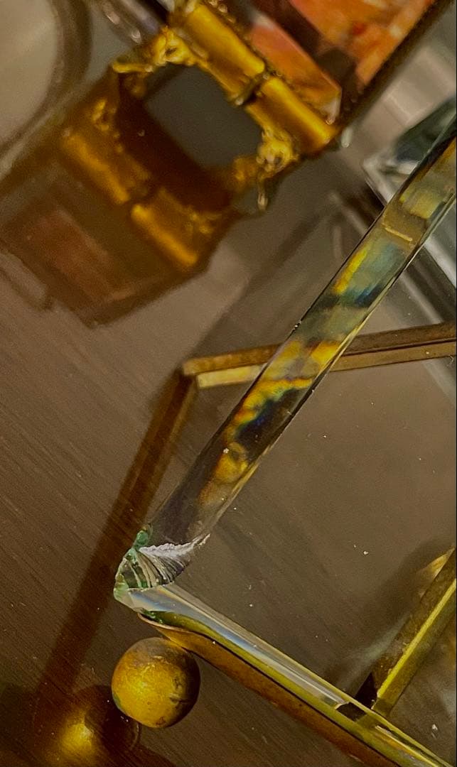 フランス　アンティーク　写真立て　真鍮　ガラス　19世紀　アールヌーボー