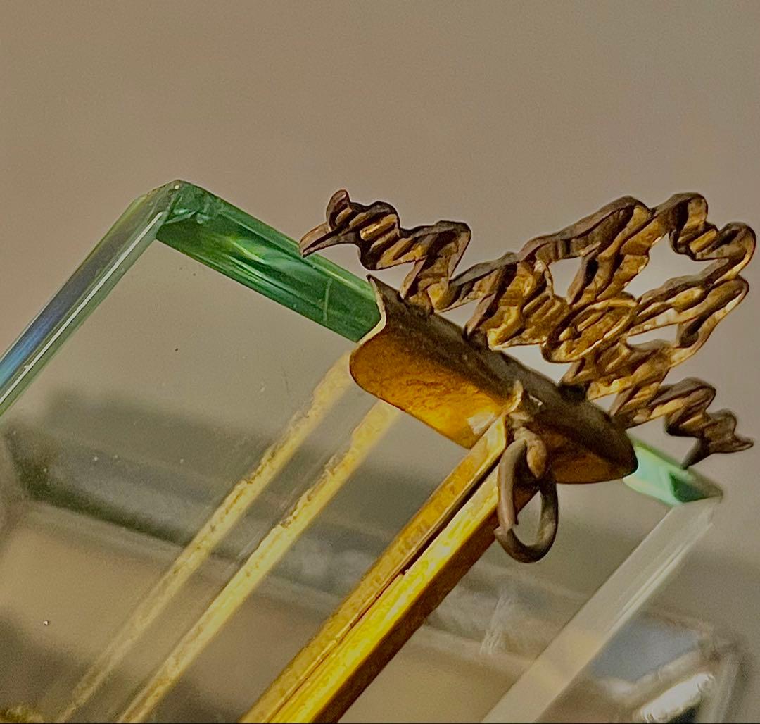 フランス　アンティーク　写真立て　真鍮　ガラス　19世紀　アールヌーボー