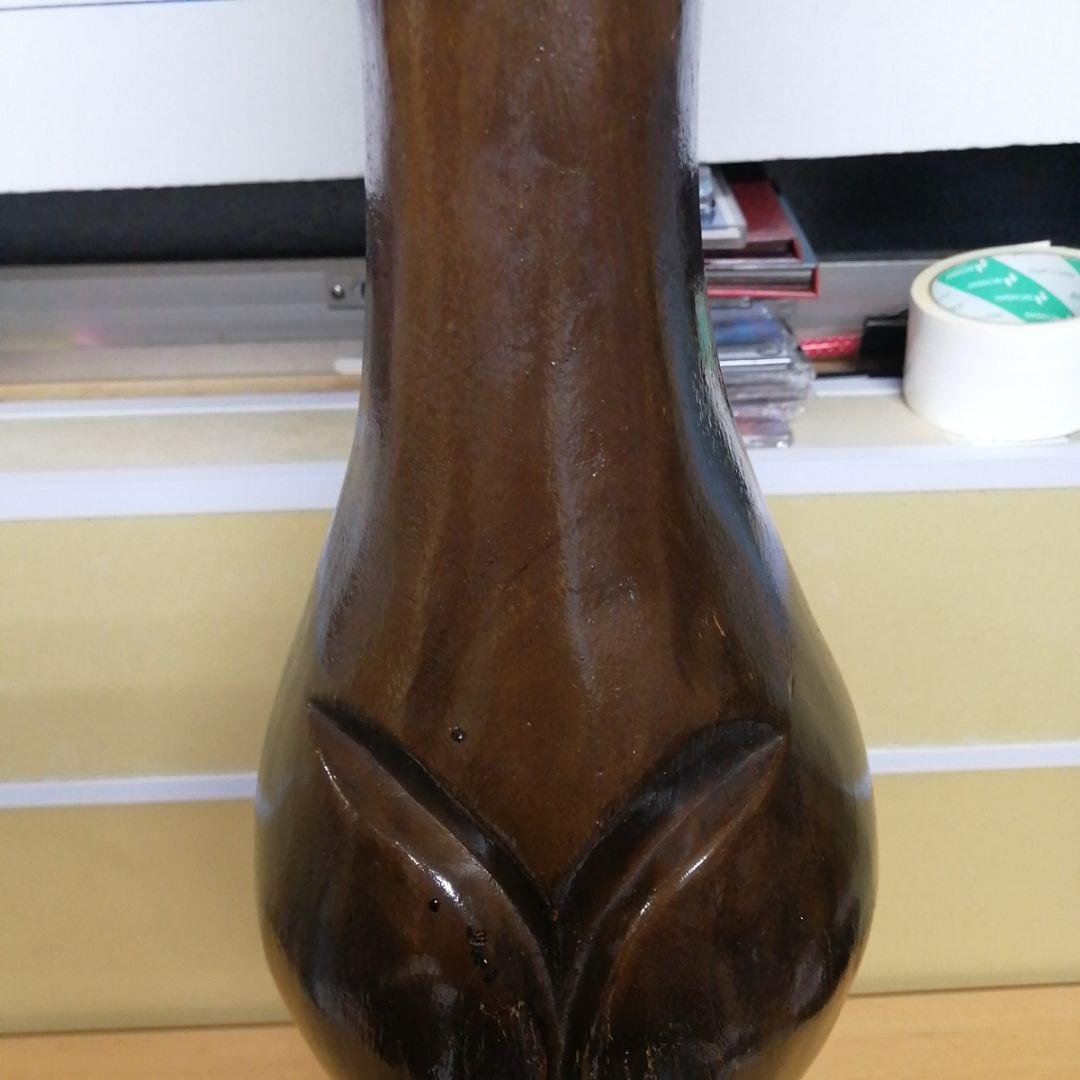 木彫りのネコの置物 木 ネコ 置物 インテリア 癒やし オブジェ 縦 92cm