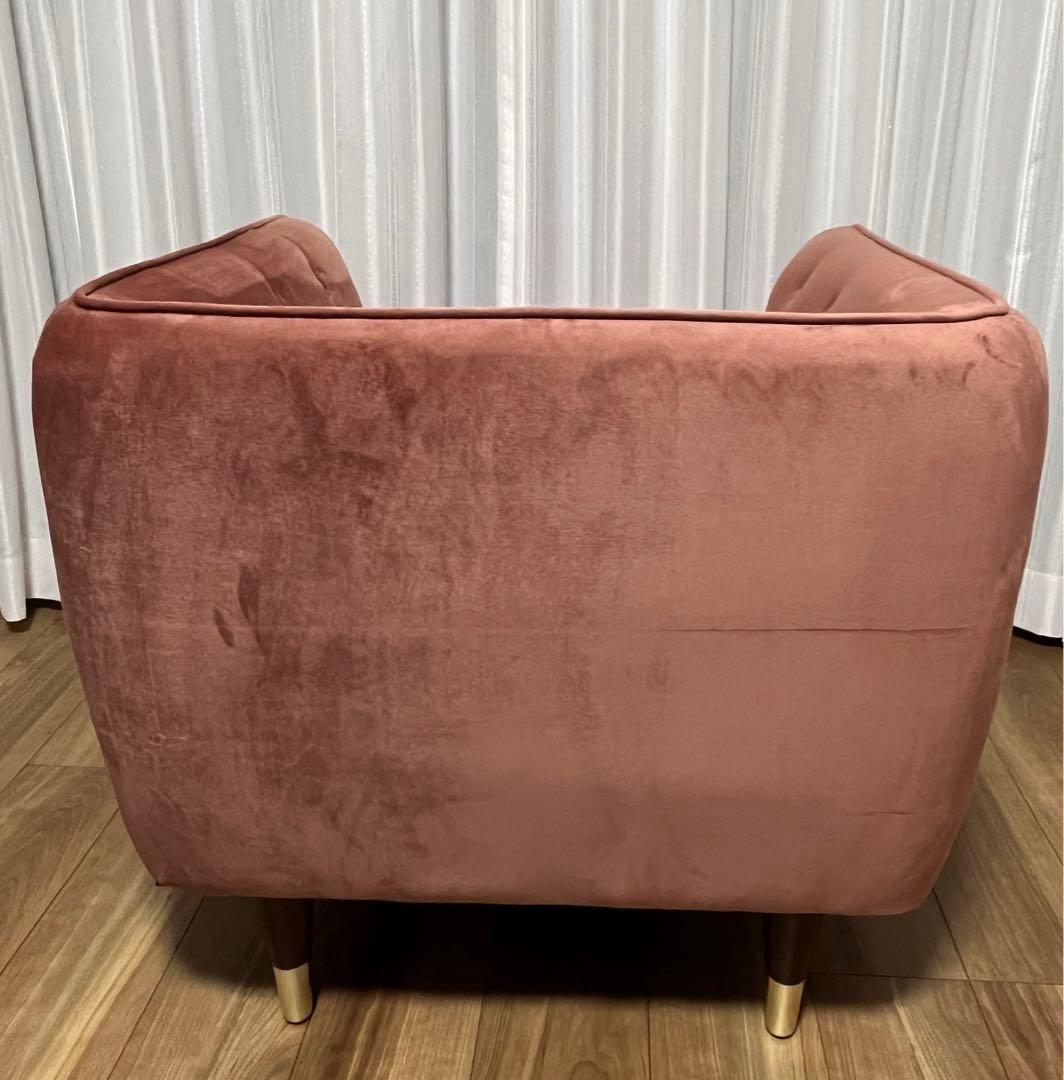 LOWYA 1人掛けソファ ピンク