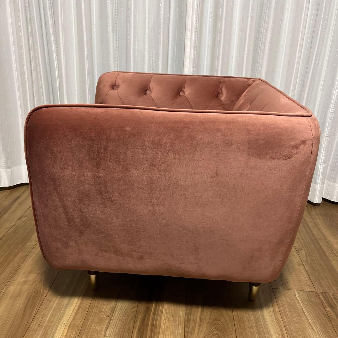 LOWYA 1人掛けソファ ピンク