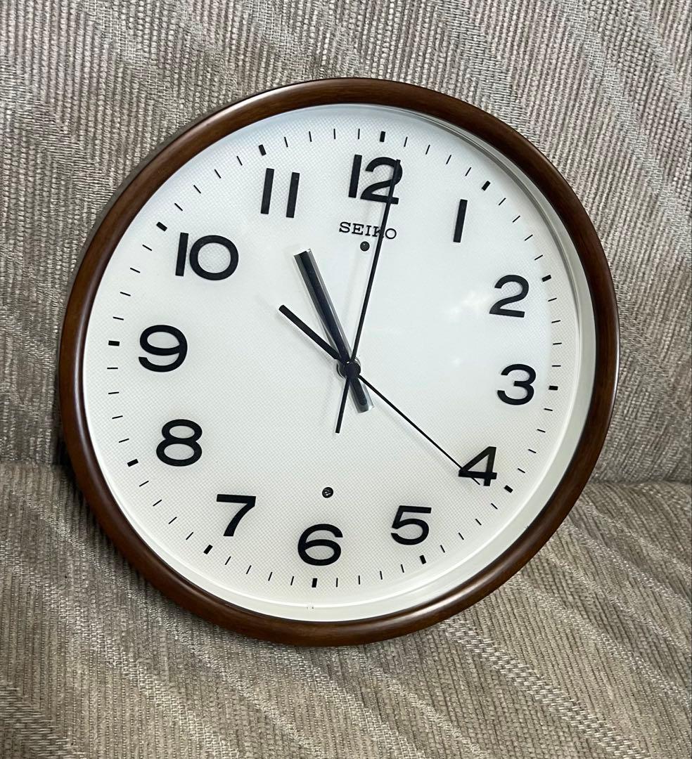 セイコータイムクリエーション 電波掛時計 濃茶 KX207B