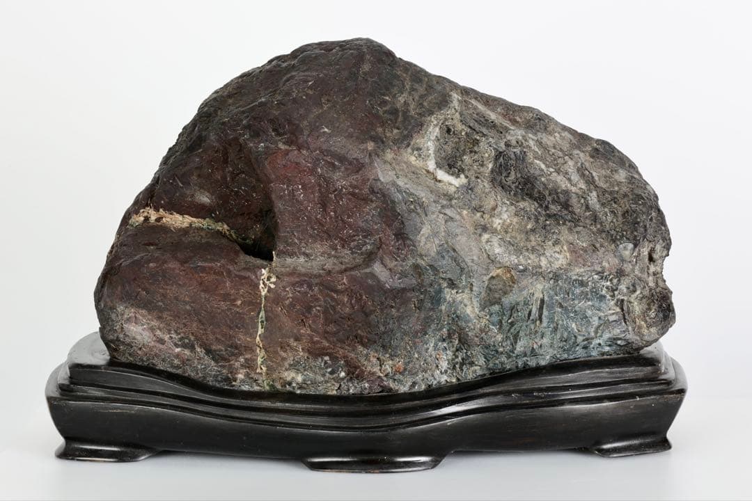 天然菊花石 大輪 赤花 台座付 19.8kg 鑑賞石 原石 水石 紋石 美石