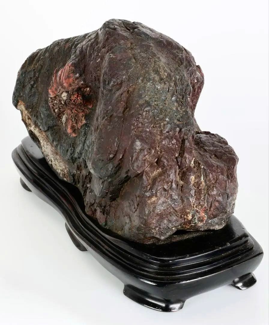 天然菊花石 大輪 赤花 台座付 19.8kg 鑑賞石 原石 水石 紋石 美石