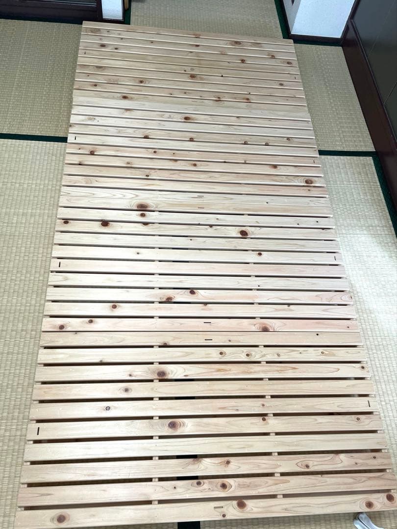 【送料込み】①国産ひのきパレットベッド　シングル　すのこベッド