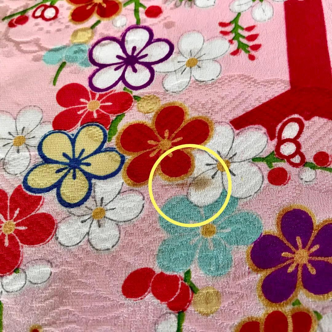 正絹 アンティーク着物 七五三 レトロ着物 古典柄