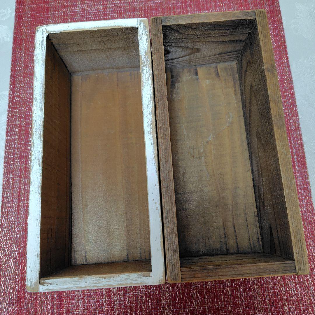 イマン ショコラ 木箱 プランター ガーデニング 2個 シャビー 希少です