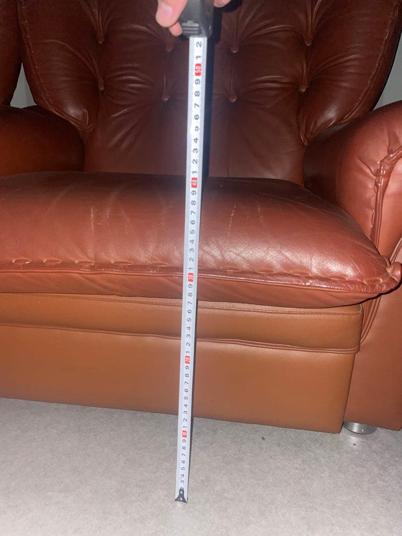 ヴィンテージソファ ブラウンレザー　2セット