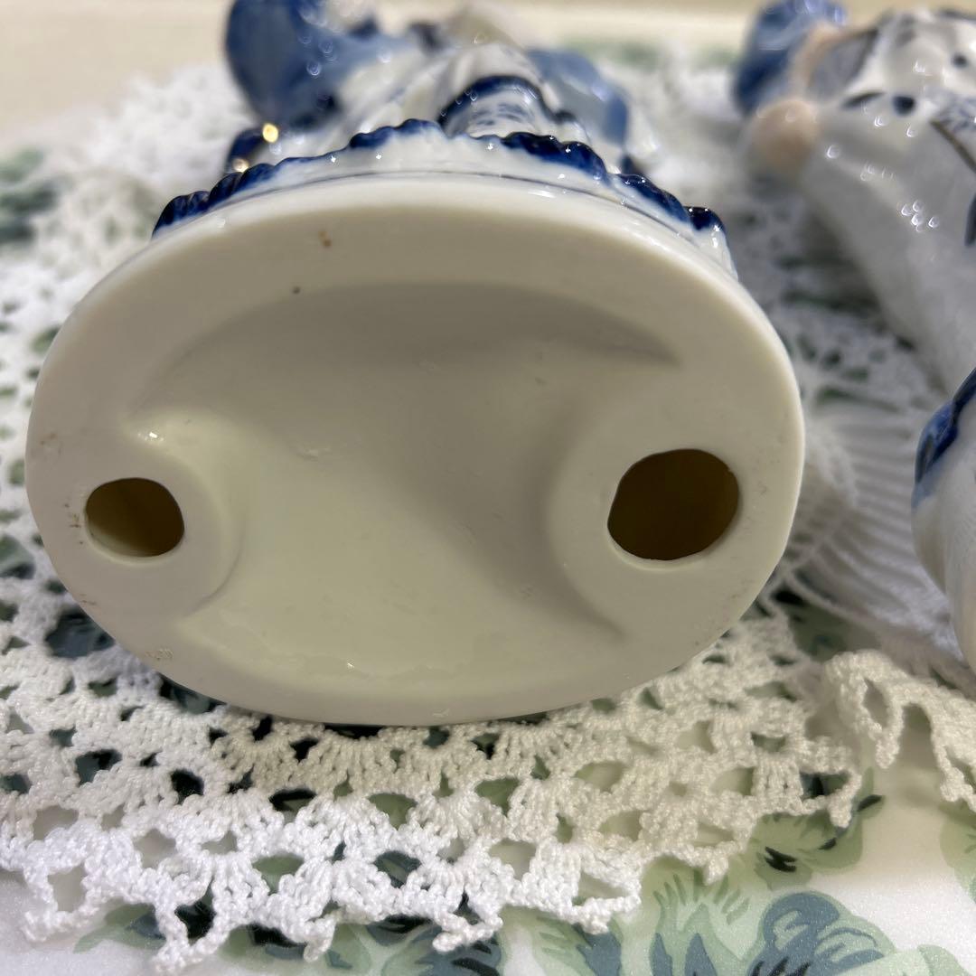 ☆ 新品　アンティーク　貴婦人　貴公子　陶器　人形　ペアドール