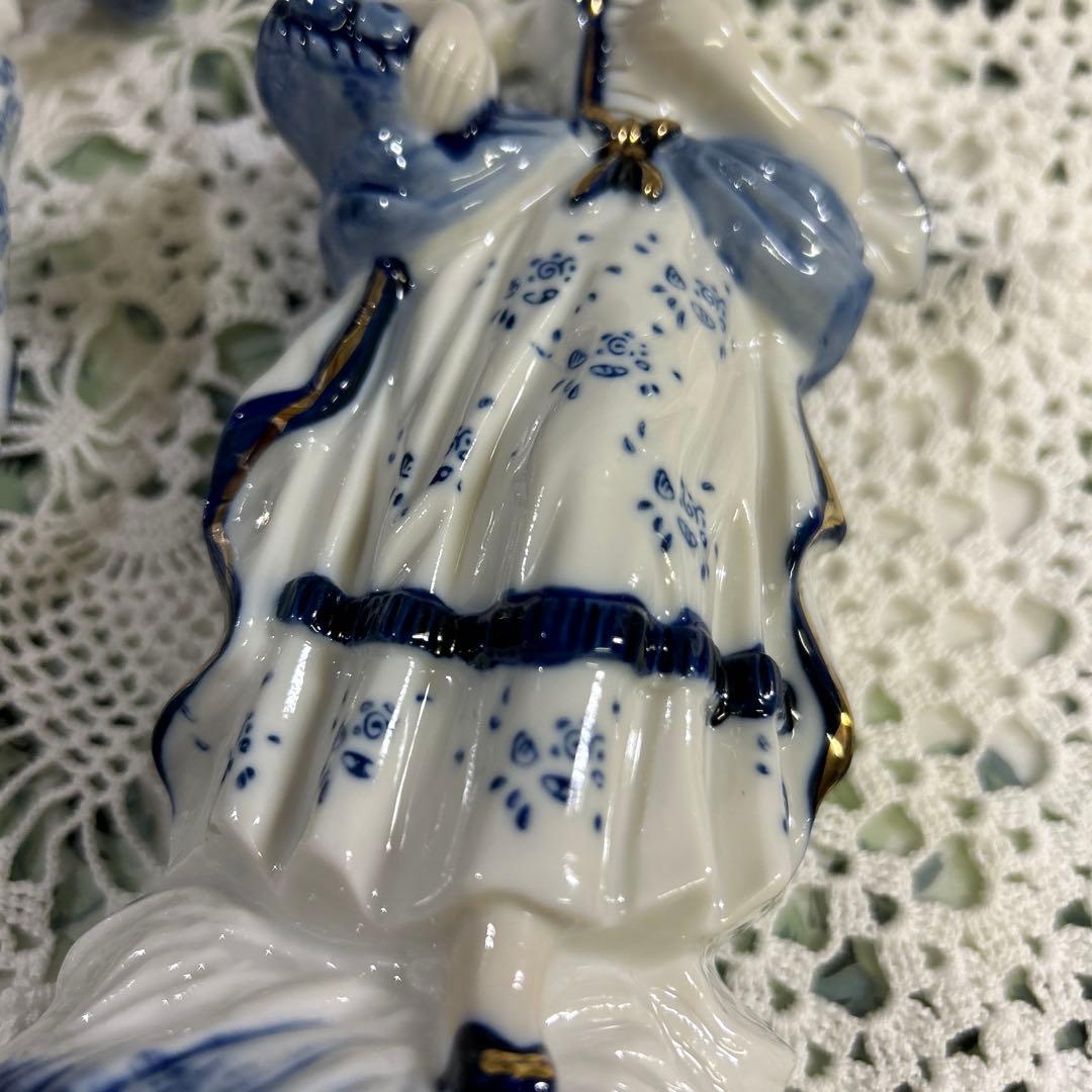 ☆ 新品　アンティーク　貴婦人　貴公子　陶器　人形　ペアドール