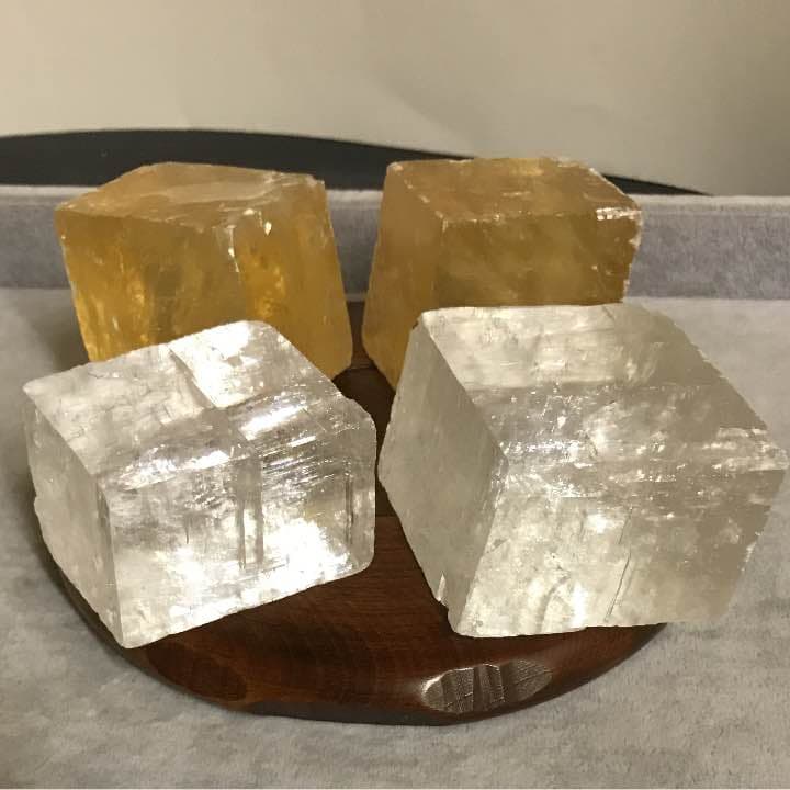 ★ご確認用★カルサイト【虹入りカルサイト丸玉♢ゴールデン✳︎クリスタル原石】❤️