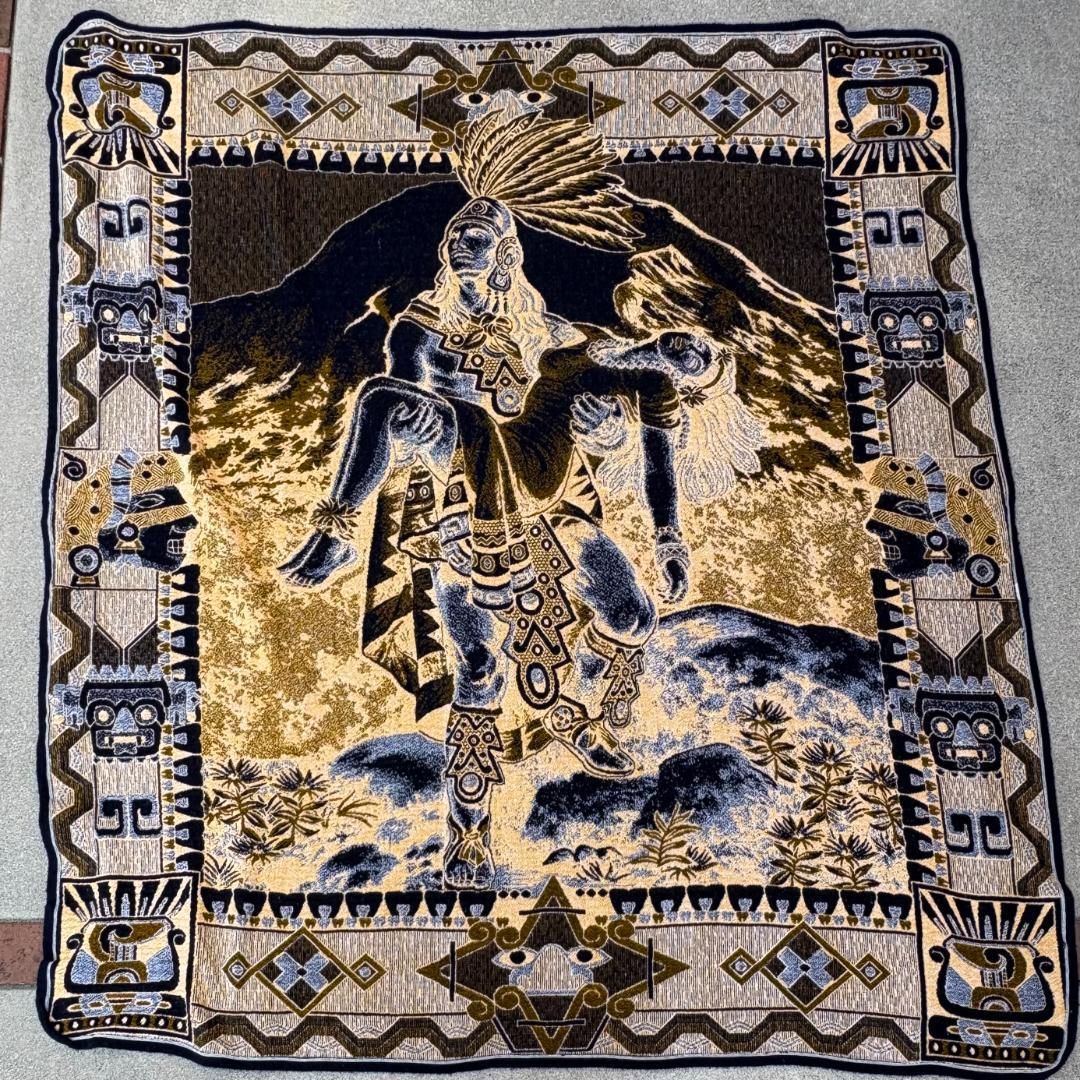 先住民デザイン ブランケット　184x212