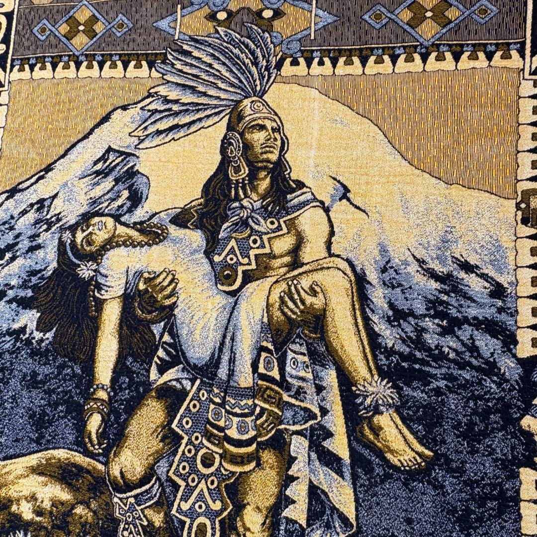 先住民デザイン ブランケット　184x212