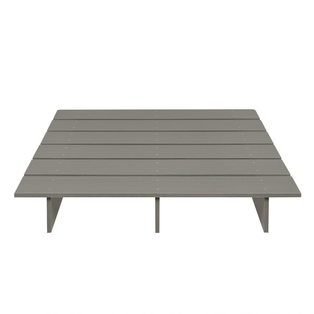 【幅140cm】ベッド　脚付き　木目調　コンパクト　GREY