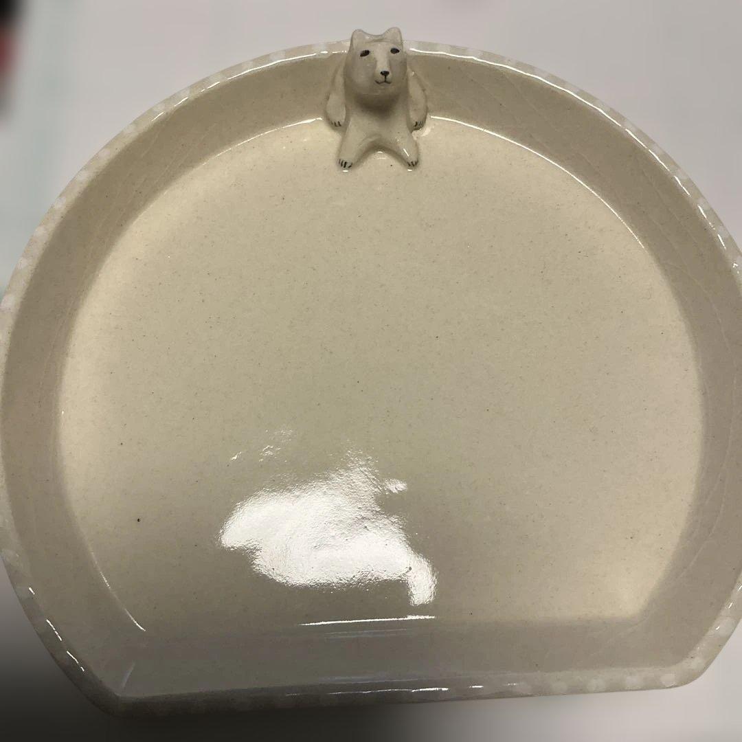 ま工房　牧田亮　シロクマのパン皿とスープカップ　２セット