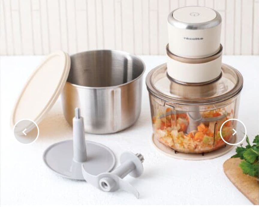 【新品】récolte　レコルト フードプロセッサー コンボ クリームホワイト