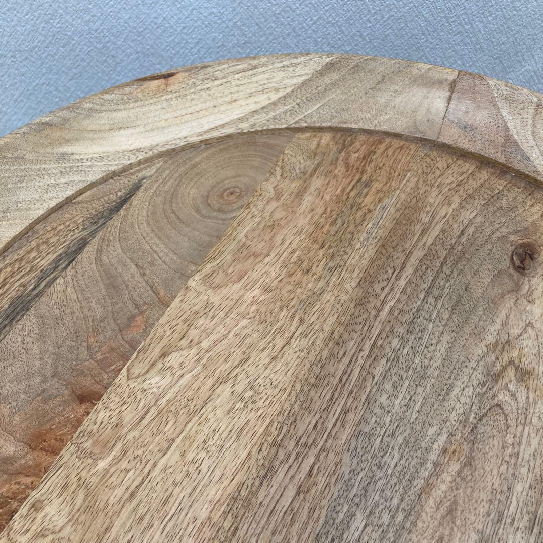 A-983　木製丸型テーブル 黒脚 約50cm